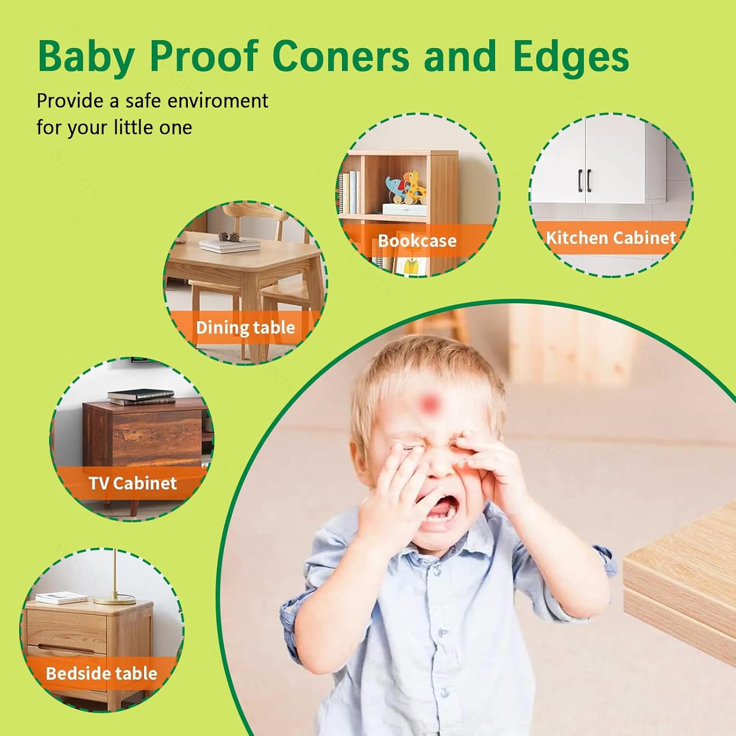 Avigers 21-Piece Clear Corner Protectors for Baby Proofing - 9 Round and 12 L-Shaped: image 3