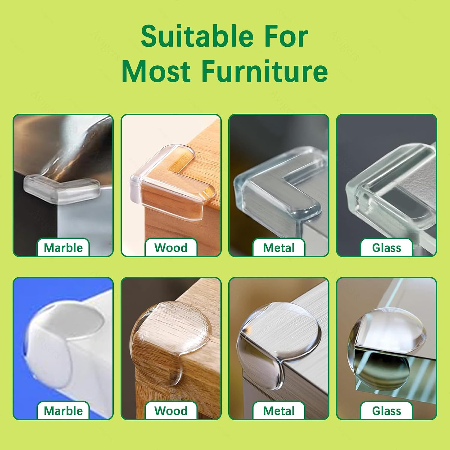 Avigers 21-Piece Clear Corner Protectors for Baby Proofing - 9 Round and 12 L-Shaped: image 4