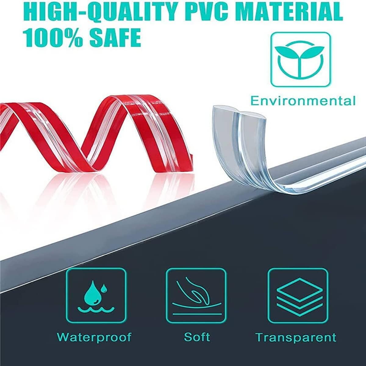 Clear Edge Protector Strip with 4 Corner Protectors, Baby Proofing Kit for Furniture: image 2