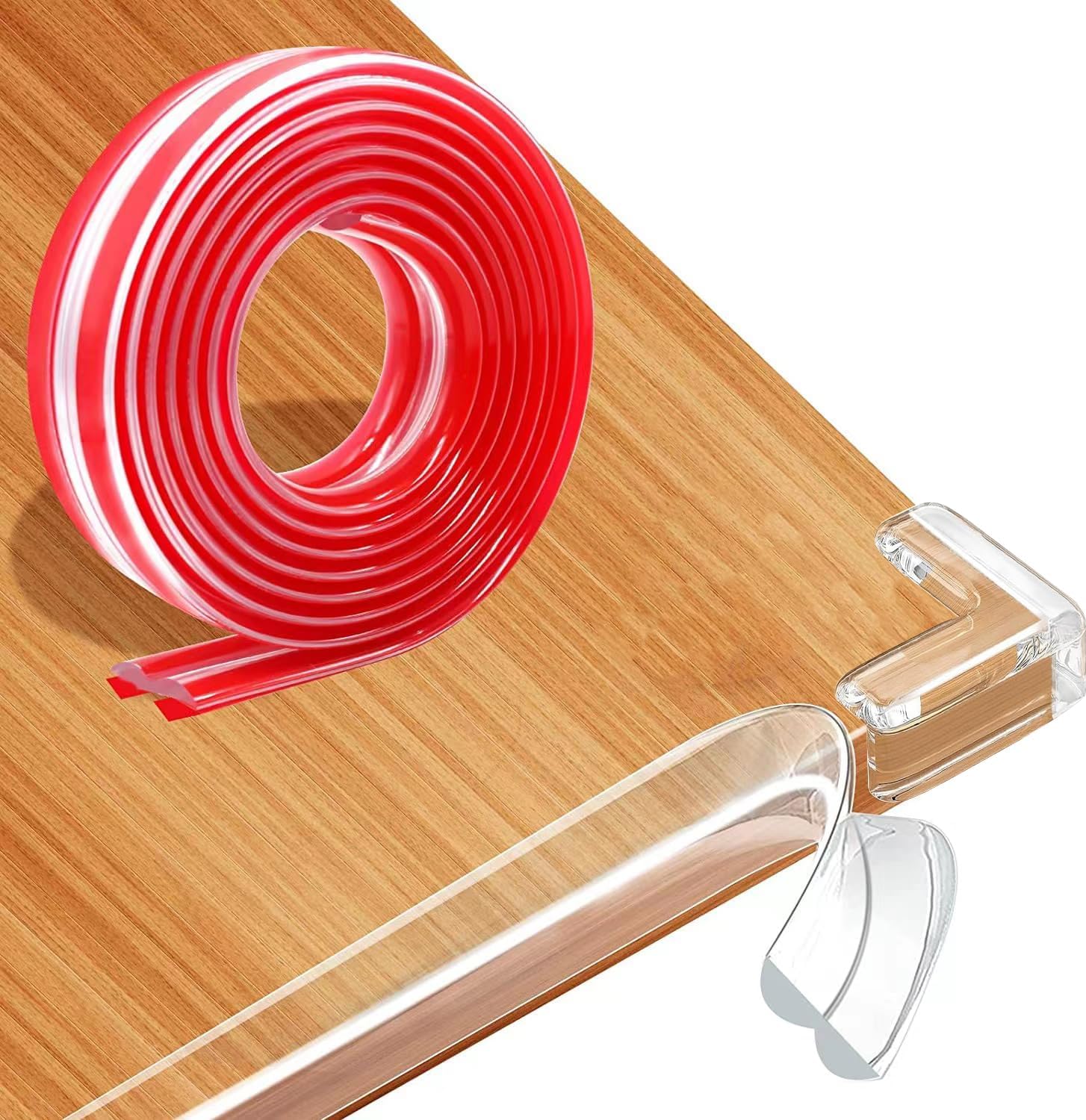 Clear Edge Protector Strip with 4 Corner Protectors, Baby Proofing Kit for Furniture: image 8