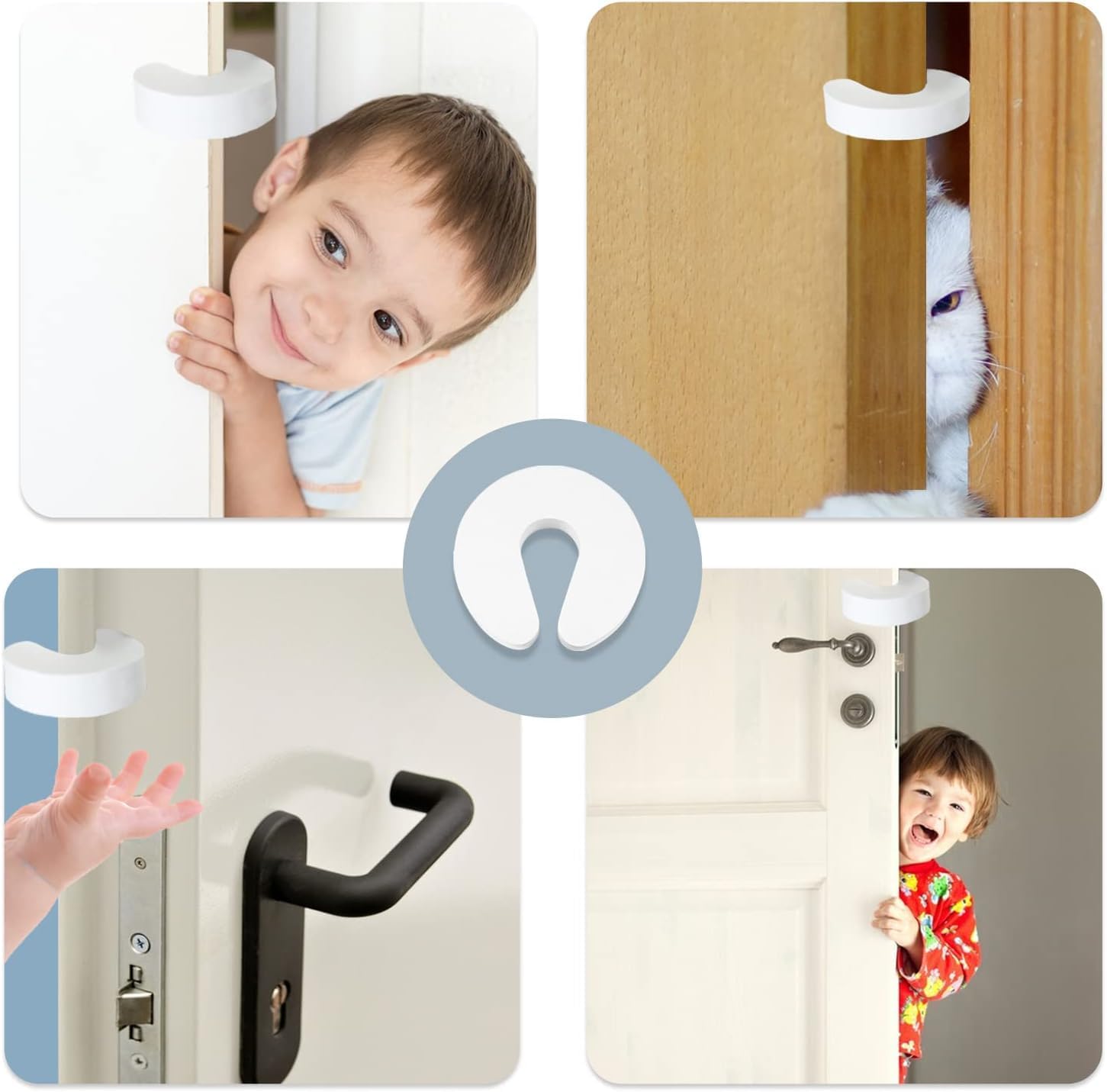 BYETOO Door Pinch Guard 6 Pack, 1.5cm Baby Proof Door Slam Stopper, Soft Foam Finger Guard: image 2