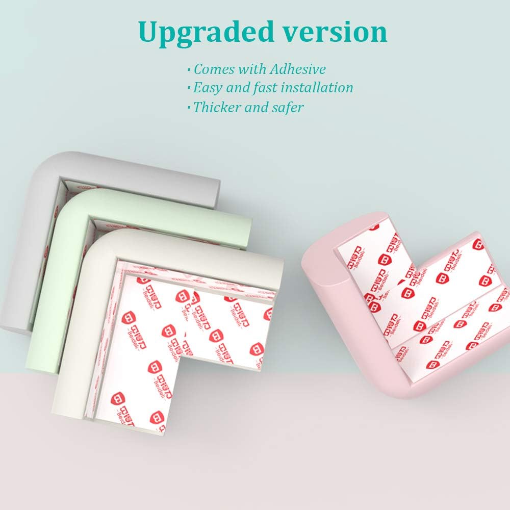 Fozobaiy Foam Baby Corner Protectors, Milky White, 10 Corner Pads, Heavy Duty Pre-Taped: image 2