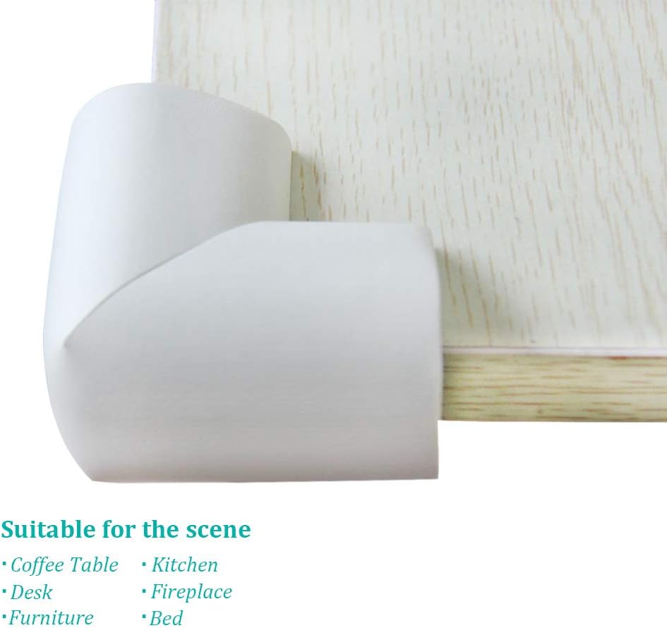 Fozobaiy Foam Baby Corner Protectors, Milky White, 10 Corner Pads, Heavy Duty Pre-Taped: image 5