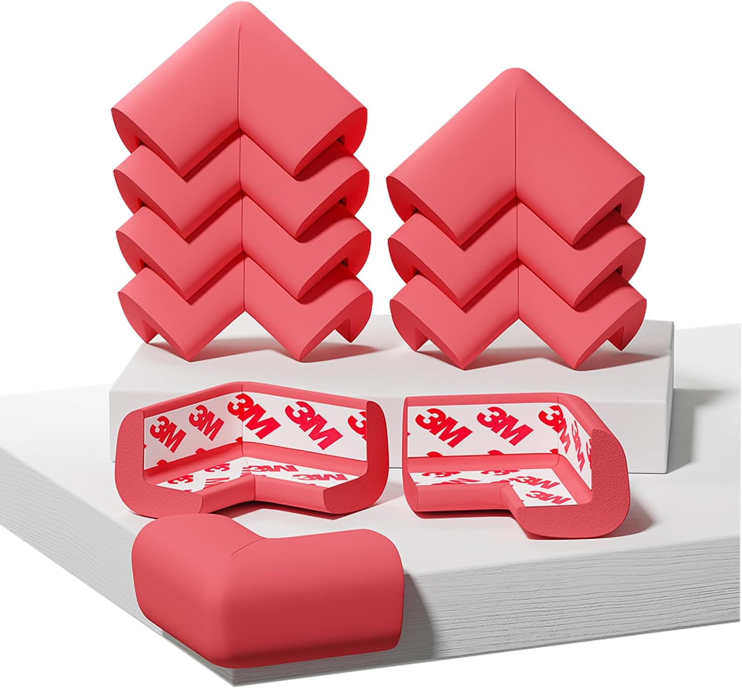 Fozobaiy Foam Baby Corner Protectors, Milky White, 10 Corner Pads, Heavy Duty Pre-Taped: image 8