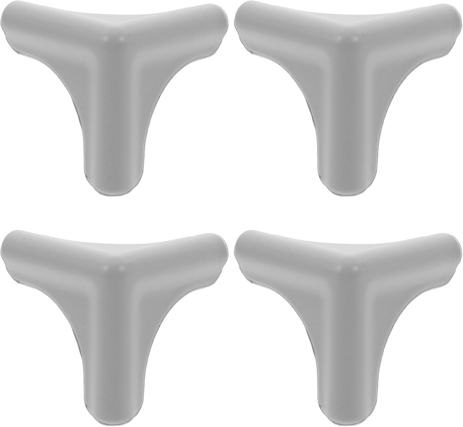 4pcs Corner Protectors Silicone Grey Range Hood Edge Guards, Table Safety Cushion Bumpers