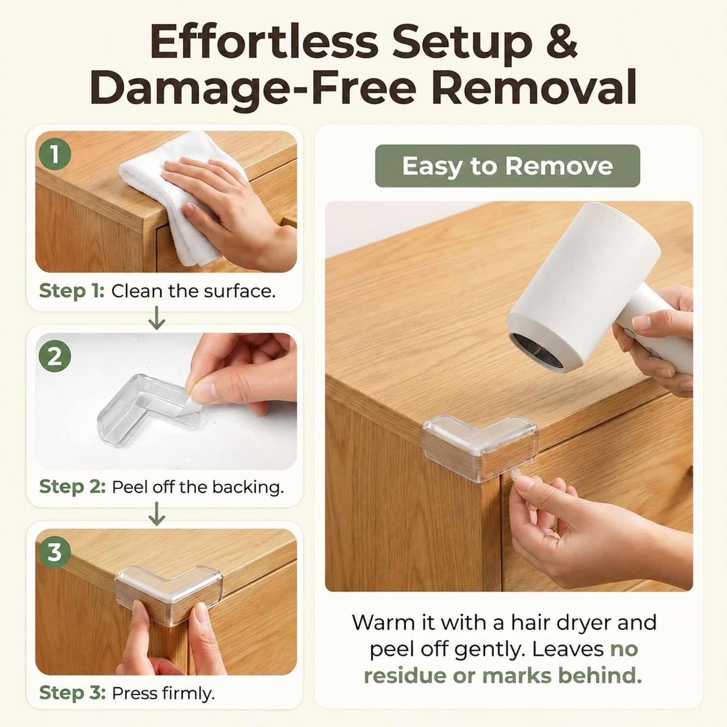 Corner Protectors for Kids 12 Pcs, Baby Proofing Edge Protector with Invisible and: image 5