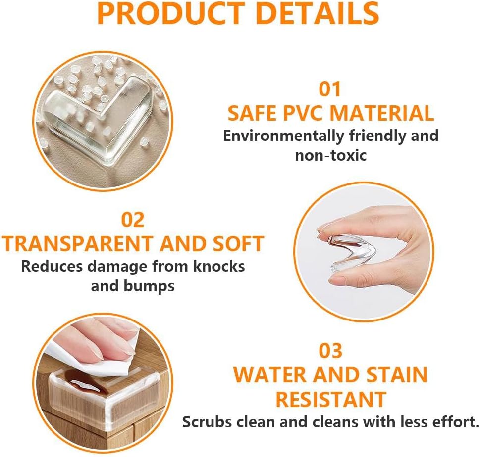 Corner Protectors for Kids 8pcs, L-Shaped Baby Corner Protector Transparent, with Gift Box: image 4