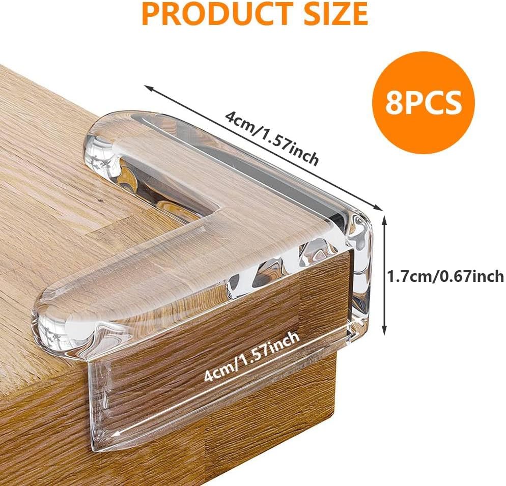 Corner Protectors for Kids 8pcs, L-Shaped Baby Corner Protector Transparent, with Gift Box: image 7