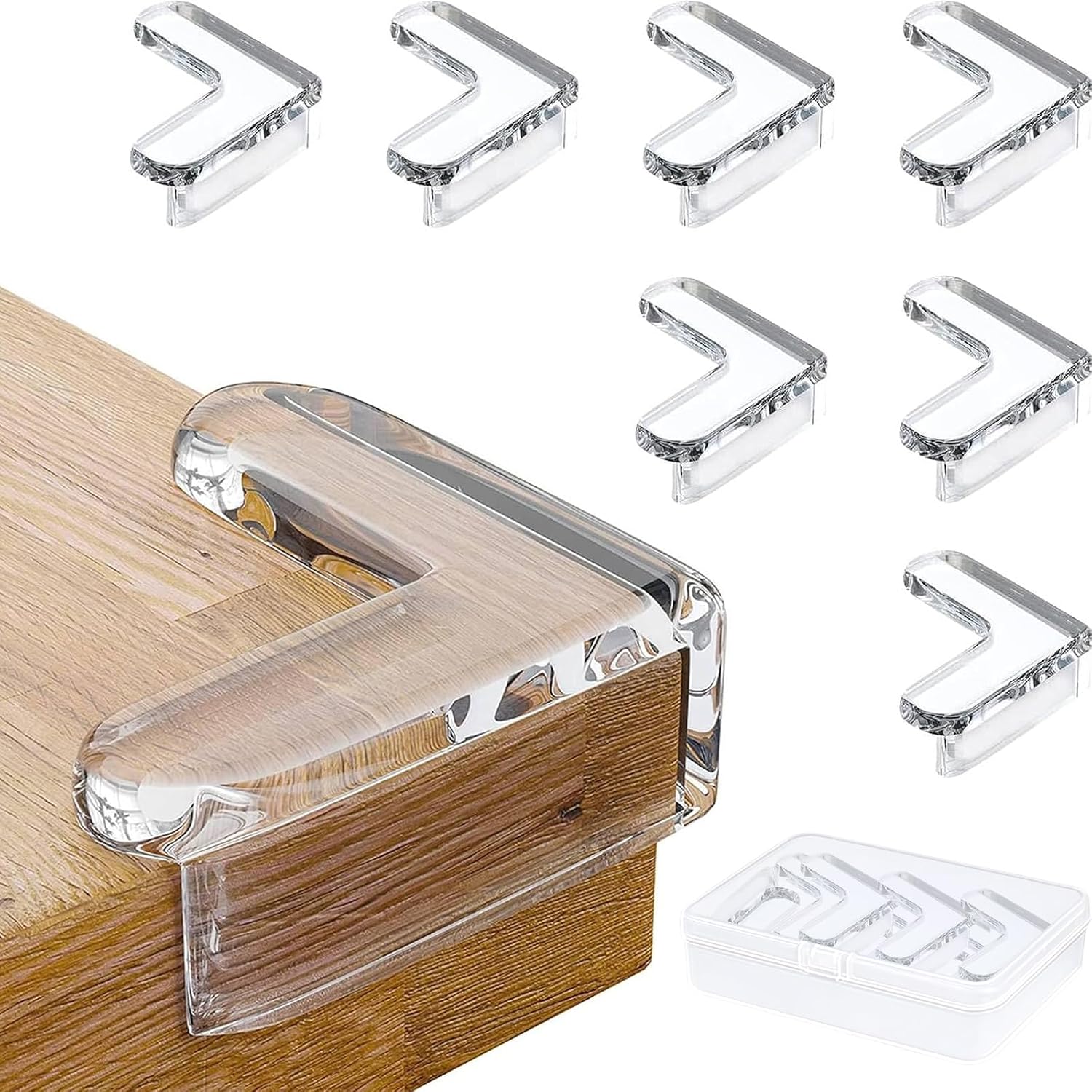 Corner Protectors for Kids 8pcs, L-Shaped Baby Corner Protector Transparent, with Gift Box