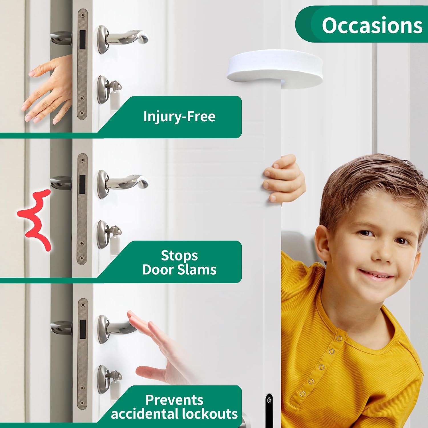 Moonybaby Door Finger Guards, 6 Pack, Extra Thick 2cm Door Slam Stopper, Foam Finger: image 3
