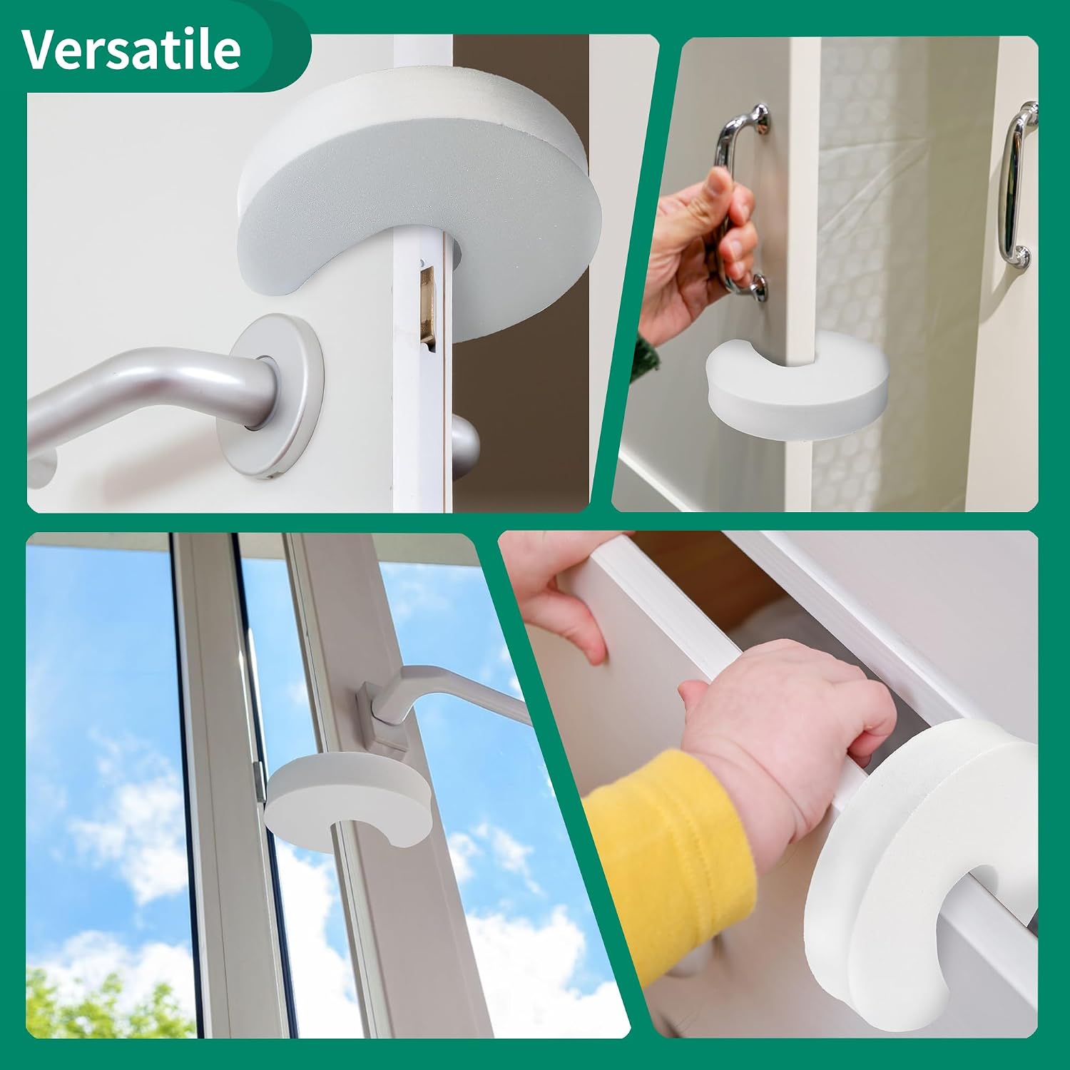 Moonybaby Door Finger Guards, 6 Pack, Extra Thick 2cm Door Slam Stopper, Foam Finger: image 4