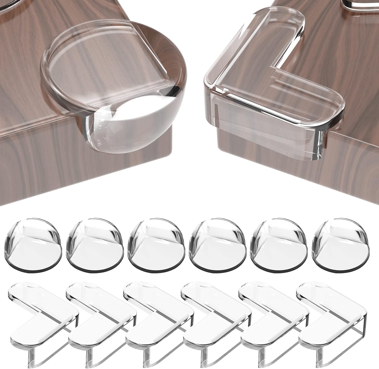 Peakally Corner Protectors for Baby Pack of 12, Thick Table Furniture Edge Protectors - 6
