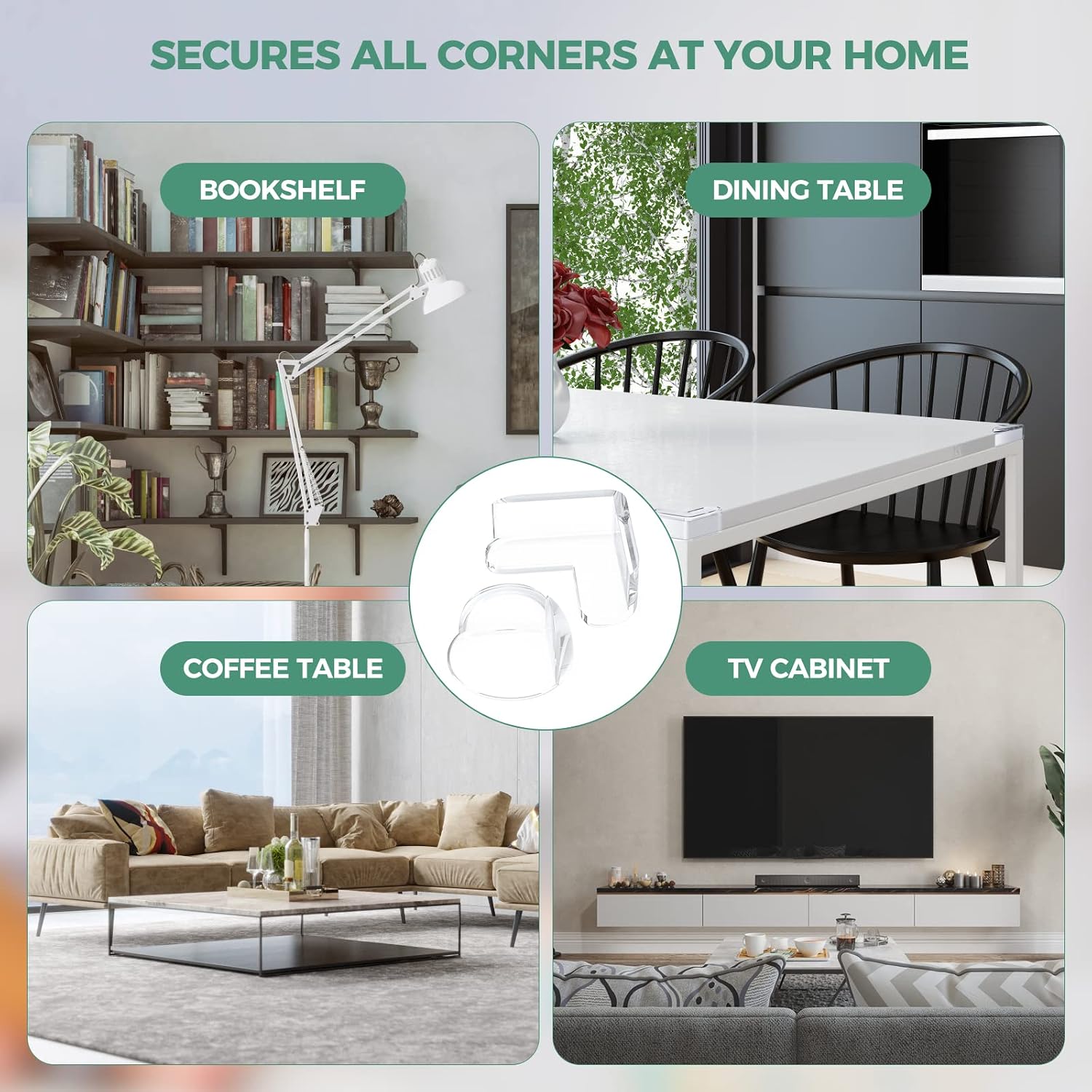 Peakally Corner Protectors for Baby Pack of 12, Thick Table Furniture Edge Protectors - 6: image 7