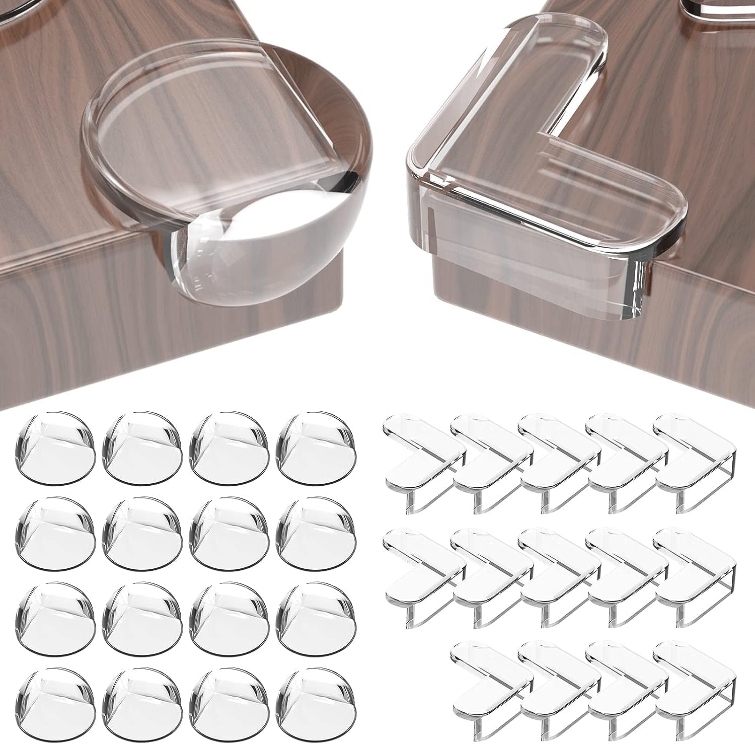Peakally Corner Protectors for Baby 30 Pack, Thick Table Furniture Edge Protectors with