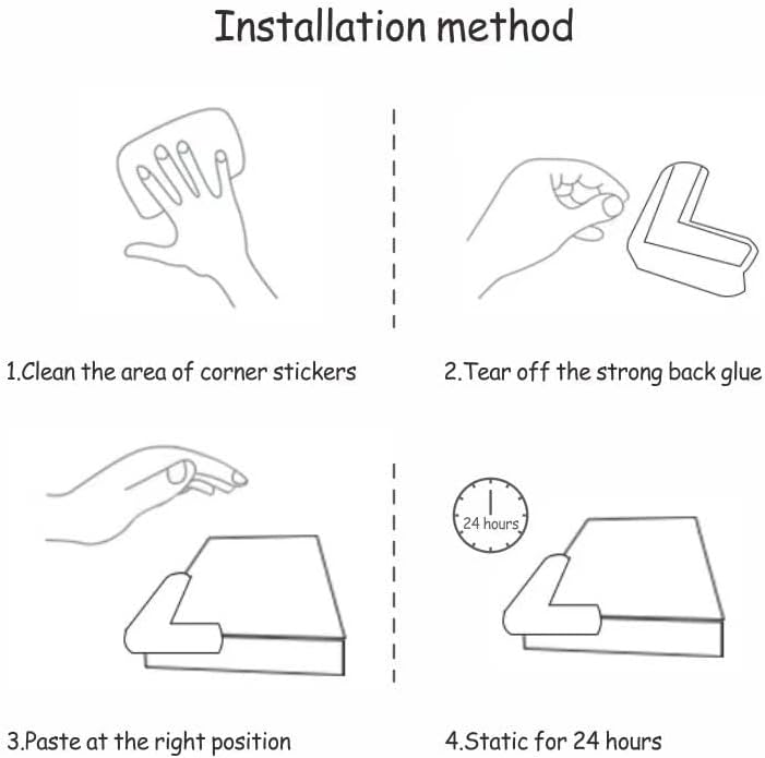 S&D Corner Protectors for Baby Children, Thick Table Cupboard Furniture Edge Protectors,: image 4