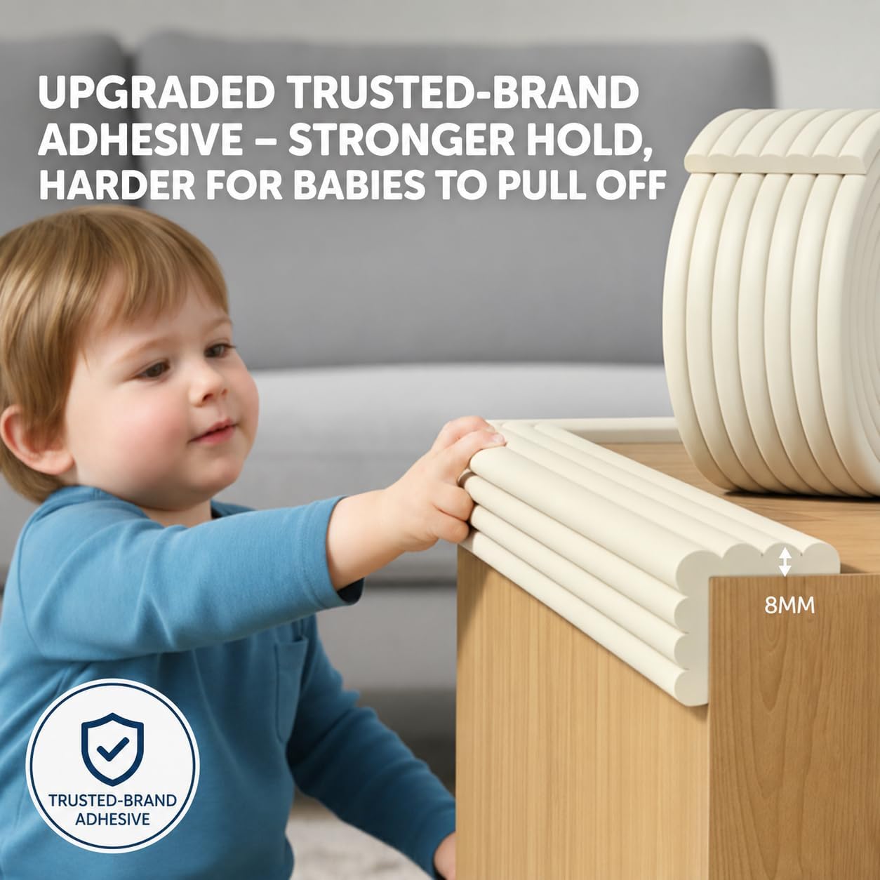 shinfly 5m Baby Proofing Edge & Corner Protectors, Foam Protection Edges, W-Shaped Guards: image 2