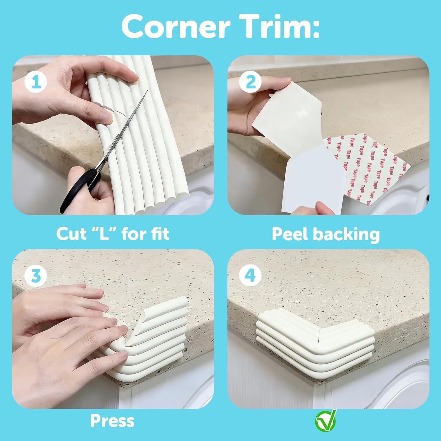 shinfly 5m Baby Proofing Edge & Corner Protectors, Foam Protection Edges, W-Shaped Guards: image 7