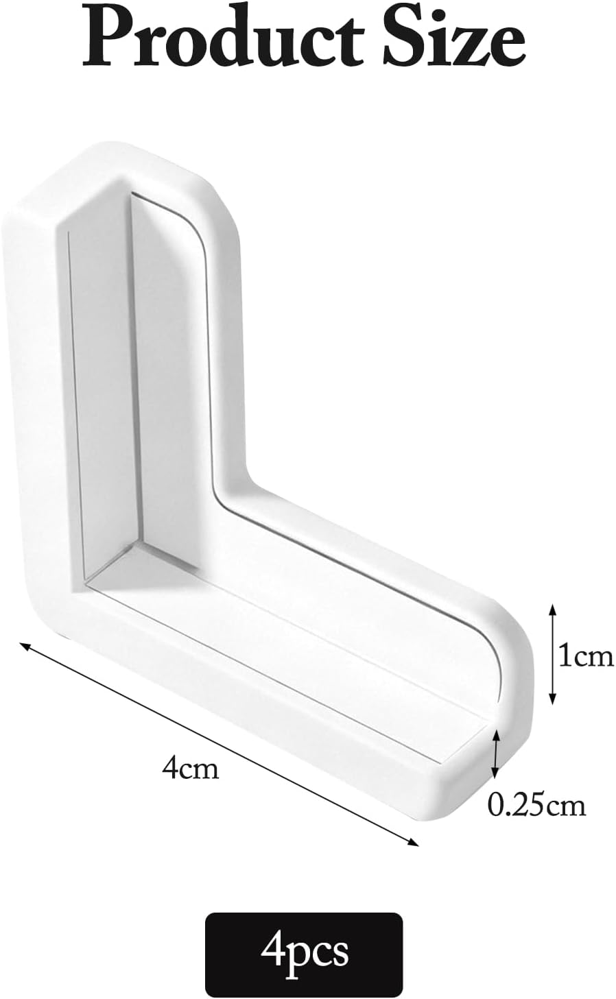 4 Pack Corner Protectors, White Silicone Edge Guards, Self-Adhesive Shock-Absorbing: image 2
